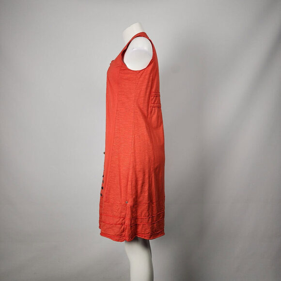 Neon Buddha Orange Cotton Sleeveless Dress Size S - Picture 5 of 8